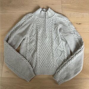 Sunday Best Gray Heritage Merino Wool 1/4 Zip Sweater